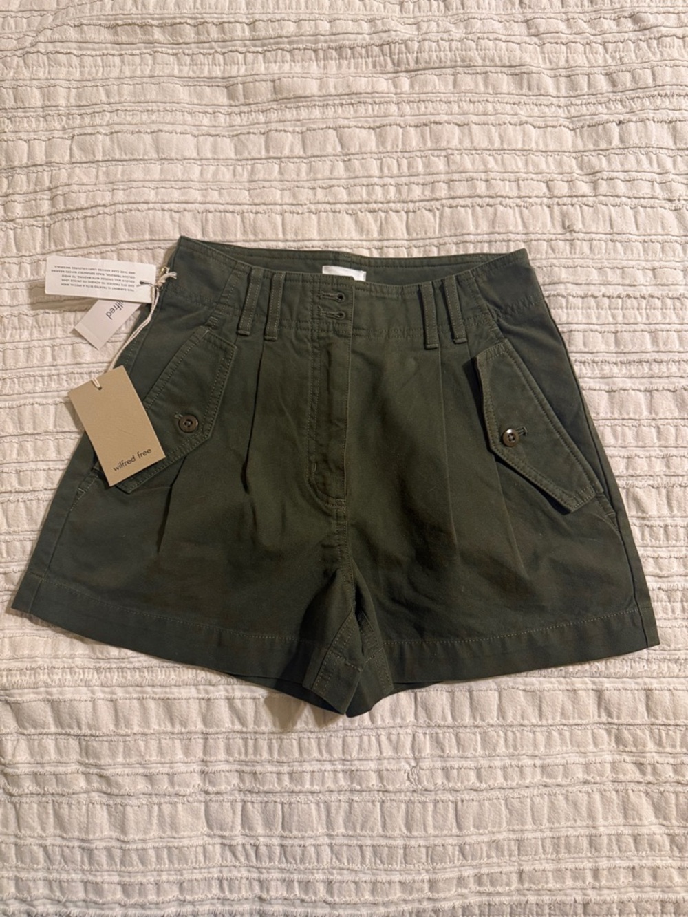 Wilfred Dark Olive Utility Cargo Shorts